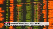 FDI pledged to South Korea in 2018 hit record US$ 26.9 bil.: Trade ministry