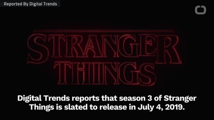 ‘Stranger Things’ Will Be Released In 2019.