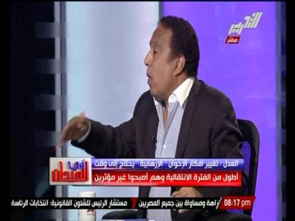 العدل : البرادعى ليس خائن ولكنه رجل مصلح وليس سياسياً