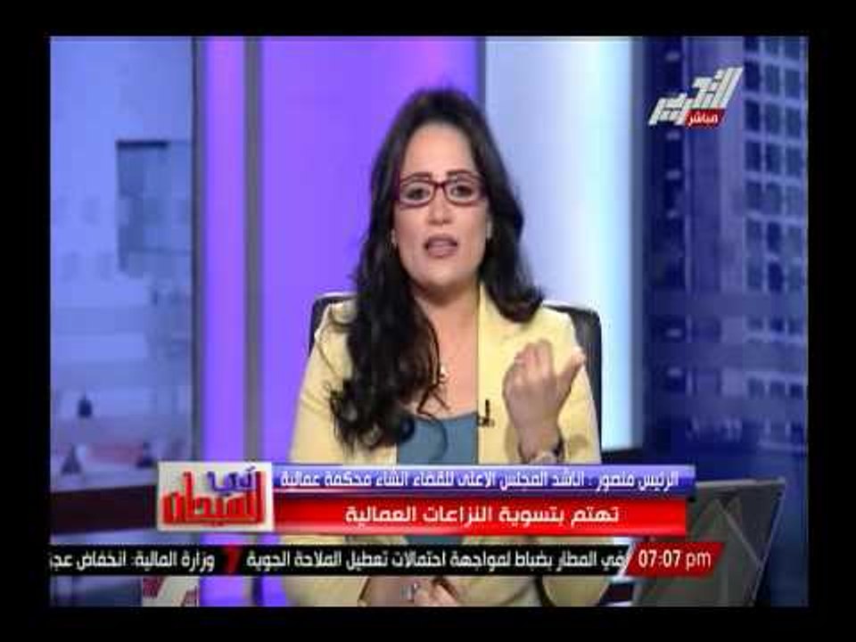 رانيا بدوى تحلل أهم ما جاء فى خطاب رئيس الجمهورية المستشار عدلى منصور بمناسبة عيد العمال