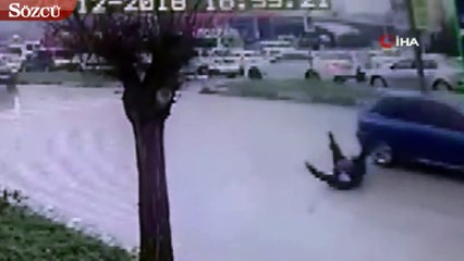 Bursa'da yaya geçidindeki dehşet anı kamerada...