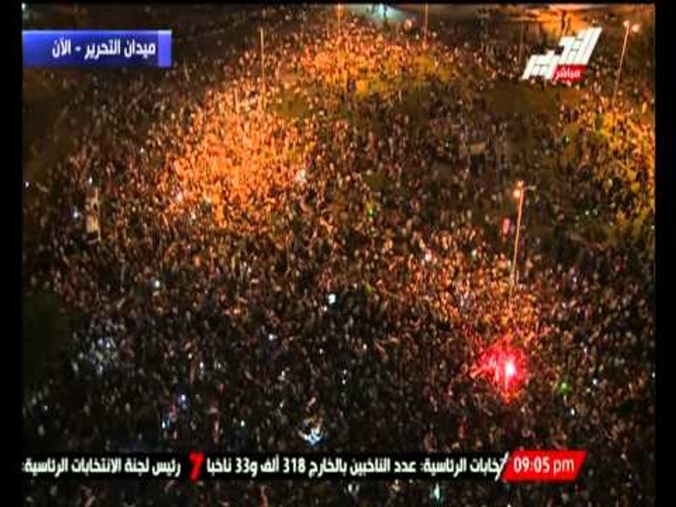 مراسلة التحرير بميدان التحرير : تتزايد الأعداد بميدان التحرير فى وسط هتافات للرئيس "السيسى"