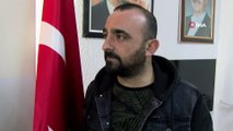 Belediye işçisinin Türk Bayrağı duyarlılığı...Odunların üzerine örtülü Türk bayrağını görünce böyle tepki gösterdi