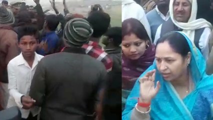 आजमगढ़: मोदी लहर में सांसद बनने के बाद पहली बार आईं नीलम को नाराज जनता ने घेरा, वीडियो