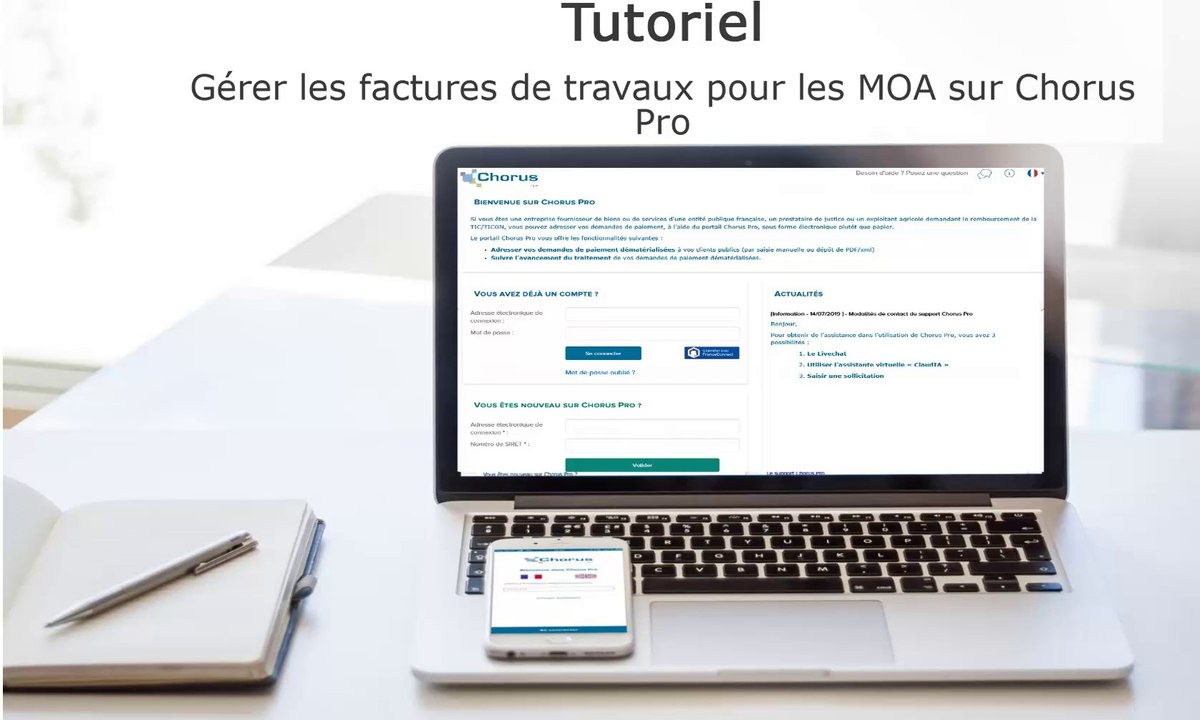 Tutoriel Chorus Pro V2 - Gérer les factures de travaux pour les MOA