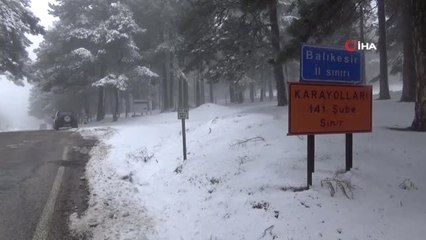 Kazdağları'nın Yüksek Kesimlerinde Yoğun Kar Yağışı Başladı