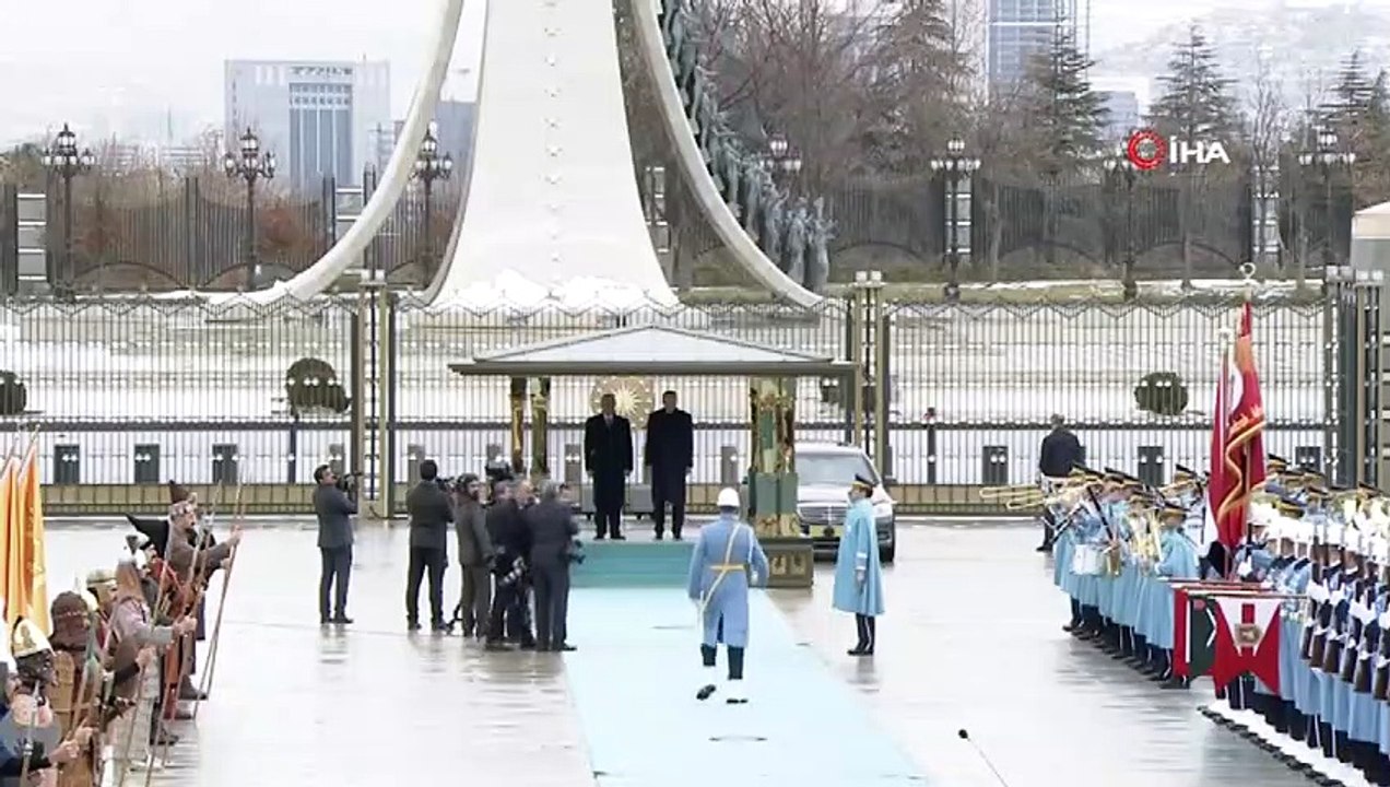 Cumhurbaşkanı Erdoğan, Irak Cumhurbaşkanı Berham Salih’i Resmi Tören İle Karşıladı