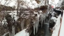 Şuğul Kanyonunda Buz Sarkıtları Oluştu