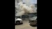 عاجل | حريق مروع وإشتعال اتوبيس نقل عام بالكامل بشارع مصطفي النحاس بمدينة نصر