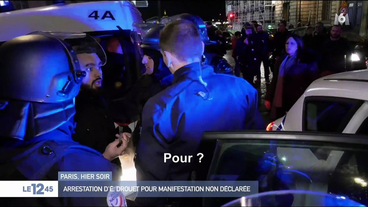 Arrestation d'Éric Drouet pour manifestation non déclarée