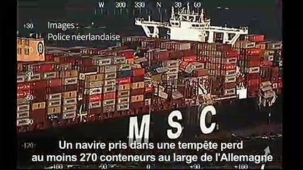 Un navire perd 270 conteneurs en mer du Nord