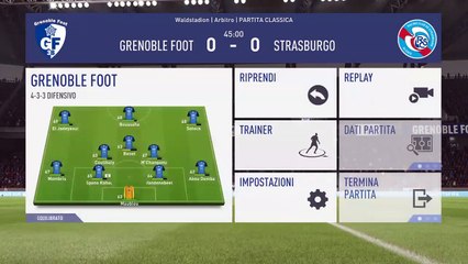 Grenoble Foot - Strasburgo Fifa 19  Gameplay