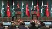 Cumhurbaşkanı Erdoğan: 'Yapmış olduğumuz ikili görüşmeyle Türkiye – Pakistan arasındaki ilişkileri ele alma fırsatımız oldu. Bununla birlikte de geçmişten bugüne yarına neler yapabiliriz bunların değerlendirmesini yaptık. FETÖ denilen terör