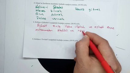 5.Sınıf TEMEL DİNİ BİLGİLER  1.Dönem 2.Yazılı Soruları ve Çözümü 2018-2019 #CkmkAkademi #5.sınıf