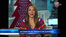 Cámaras captan accidentes de tránsito en Guayaquil