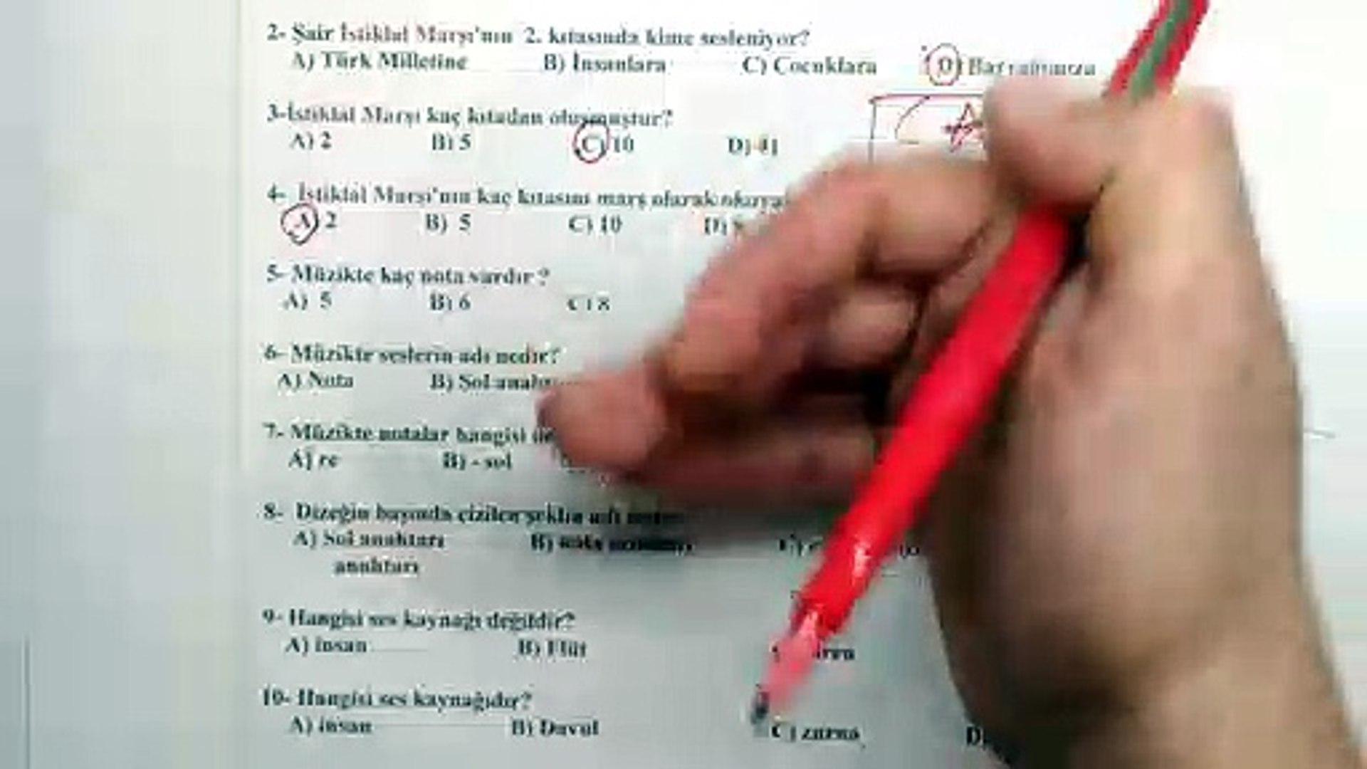 4 Sinif Muzik 1 Donem 2 Yazili Sorulari Ve Cozumu 2018 99