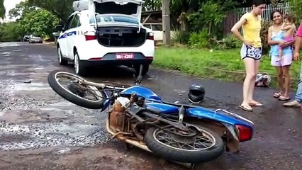 Carro e moto batem e Siate é acionado no Bairro Alto Alegre