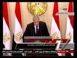 كلمة رئيس الوزراء  محلب في المؤتمر الصحفي