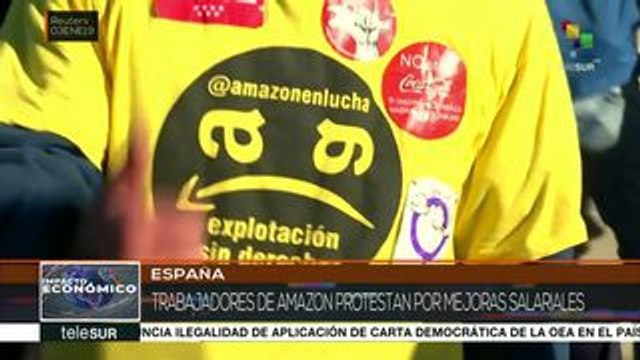 España: trabajadores de Amazon exigen mejoras laborales y salariales