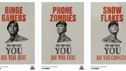 British Army reaches out to 'snowflakes, selfie addicts and gamers'