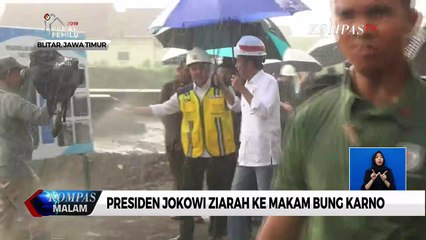 Hujan Deras, Jokowi Tinjau Proyek Normalisasi Sungai