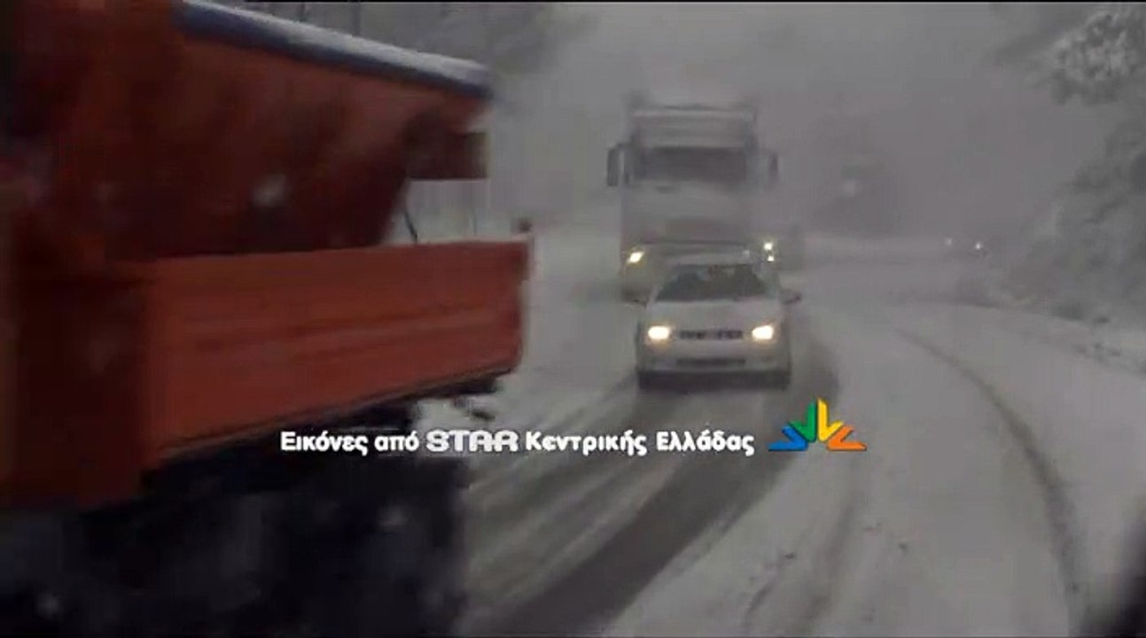 Η επέλαση του χιονιά στο κεντρικό οδικό δίκτυο της Εύβοιας