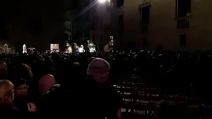 Clam per la llibertat dels presos polítics a la plaça del Rei