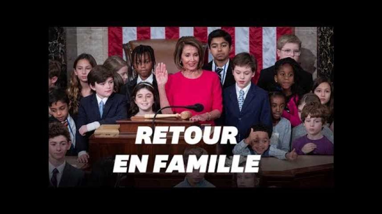 Nancy Pelosi fait son retour au Congrès américain en famille