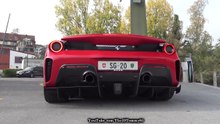 2018 Ferrari 488 Pista with 710hp in Zürich l Start up l Revs l Epic Sound! (1)