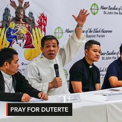 Pray for Duterte, says Quiapo priest ahead of Nazareno 2019