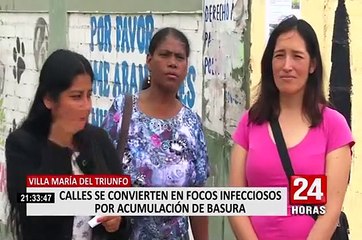 VMT: niños en peligro por montículos de basura junto a colegio