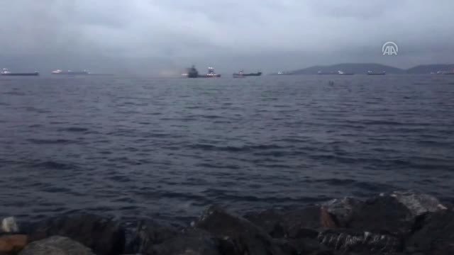 Pendik Açıklarında Bir Gemide Yangın Çıktı