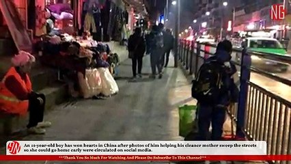Chinese Boy Shows Filial Piety To Mom By Helping Her Finish Her Job Quickly