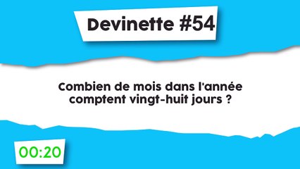 Énigme #54 : Le mois mystère