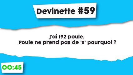 Énigme #59 : Beaucoup de poules