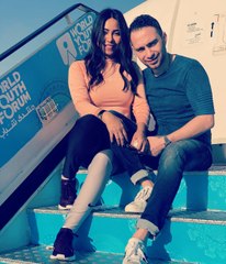 رقص حسام حبيب العفوي مع ابنة زوجته شيرين عبد الوهاب