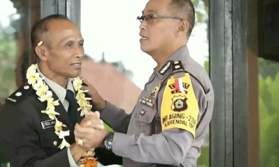 Cara Unik Pelepasan Purnawirawan di Polres Bangli, Bali