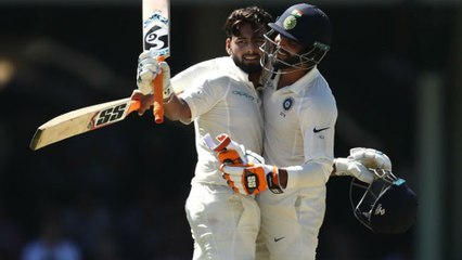 Скачать видео: India vs Australia 4th Test : Rishabh Pant Record 204 Run partnership For 7th Wicket With Jadeja