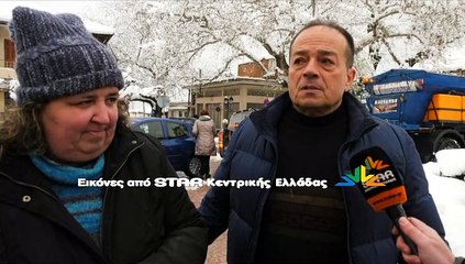 Επιχείρηση αποχιονισμού στην Υπάτη του δήμου Λαμιέων