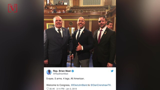 '5 eyes. 5 arms. 4 legs. All American.': Viral Photo Celebrates Disabled Veteran Congressmen