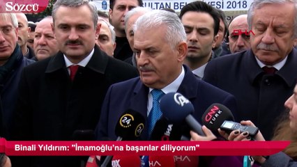 Binali Yıldırım: İmamoğlu’na başarılar diliyorum