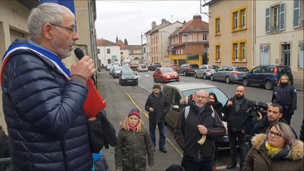 Manifestation à Lunéville contre une fermeture de classe