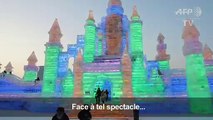 Des sculptures de glace pour un festival chinois