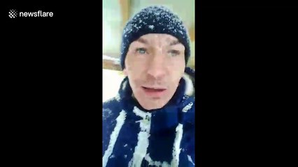 Gargantuan snowdrifts choke Russia's Far East