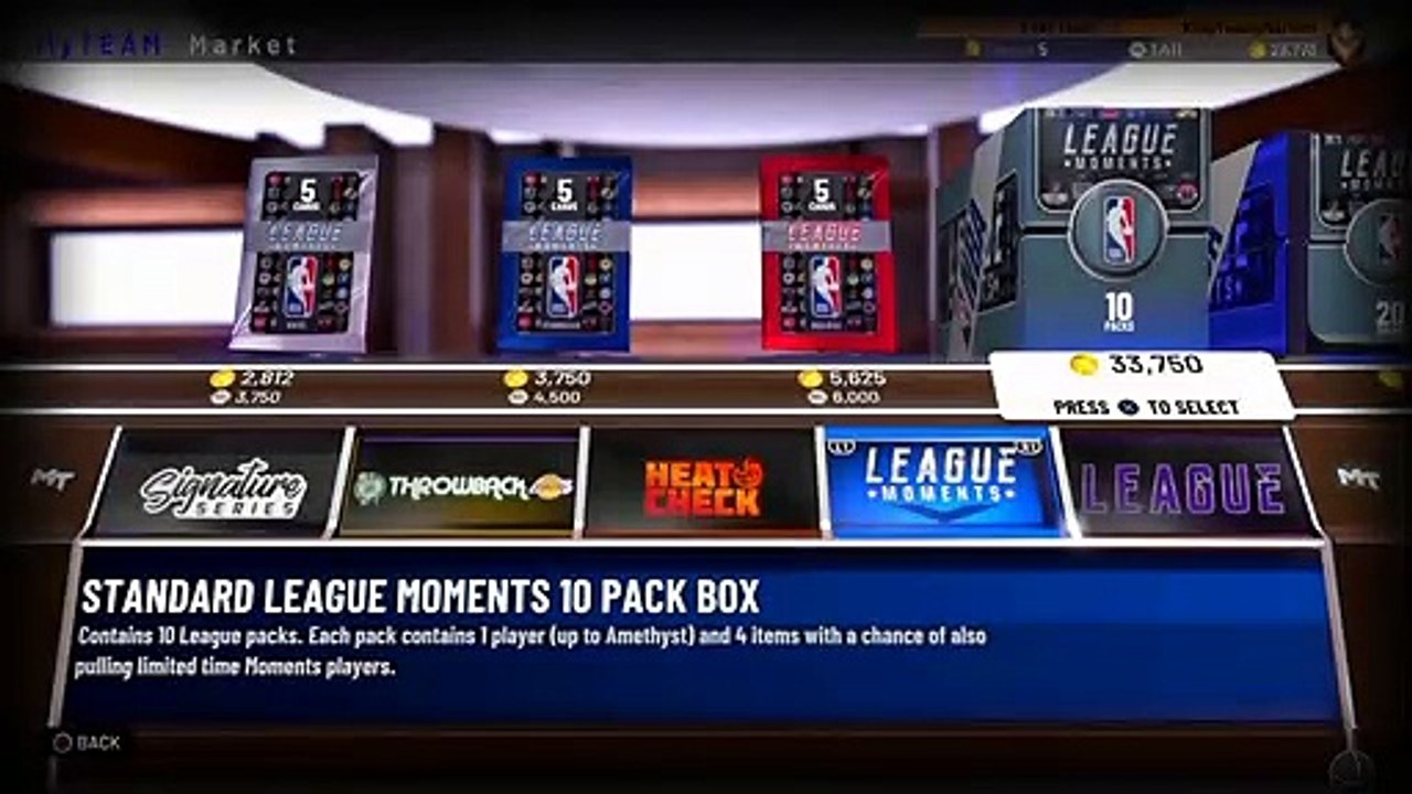 Standard League Moments 10 Pack Box Opening!! NBA 2K19 MyTEAM