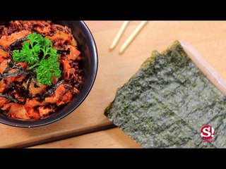 Sanook Good Stuff: สูตรข้าวผัดกิมจิ Salmon บำรุงสมอง