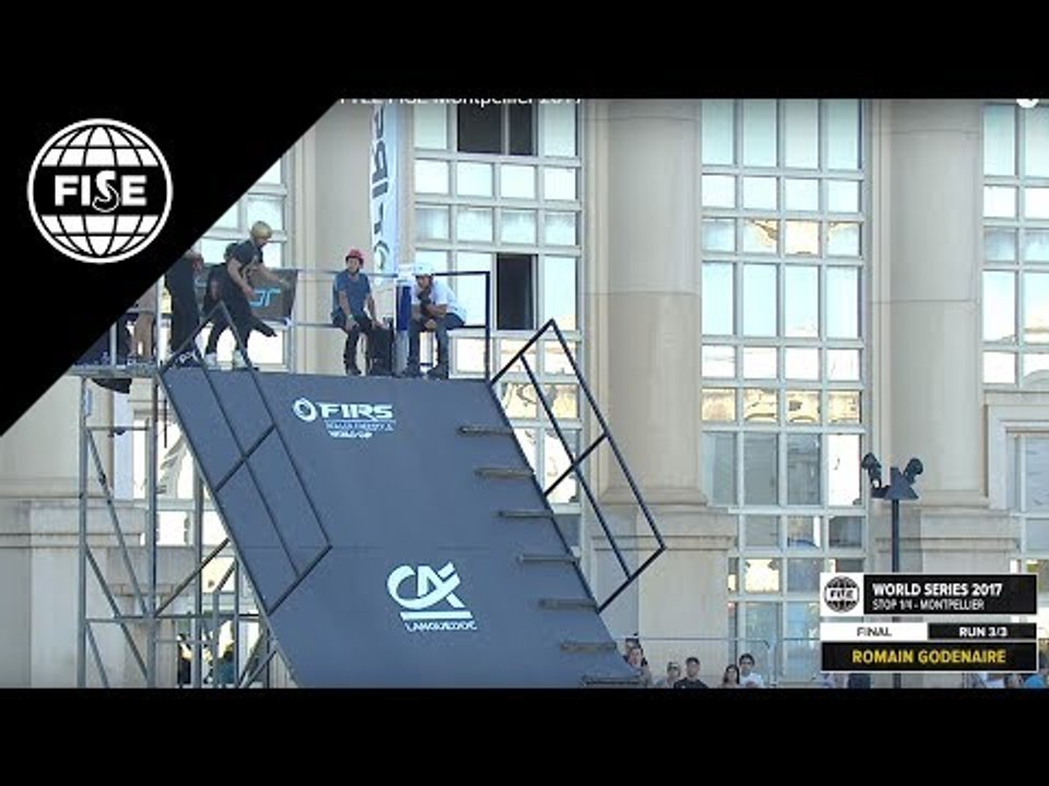 Romain GODENAIRE 2nd Final ROLLER SLOPESTYLE FISE Montpellier 2017