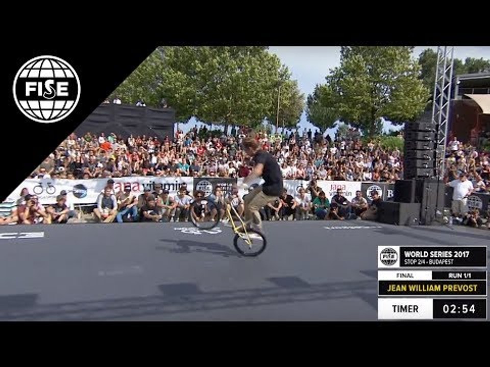 Jean William Prevost - 1st final BMX FLAT - FISE BUDAPEST 2017