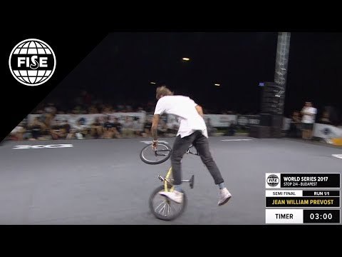 Jean William Prevost - 1st Semi Final BMX FLAT - FISE BUDAPEST 2017