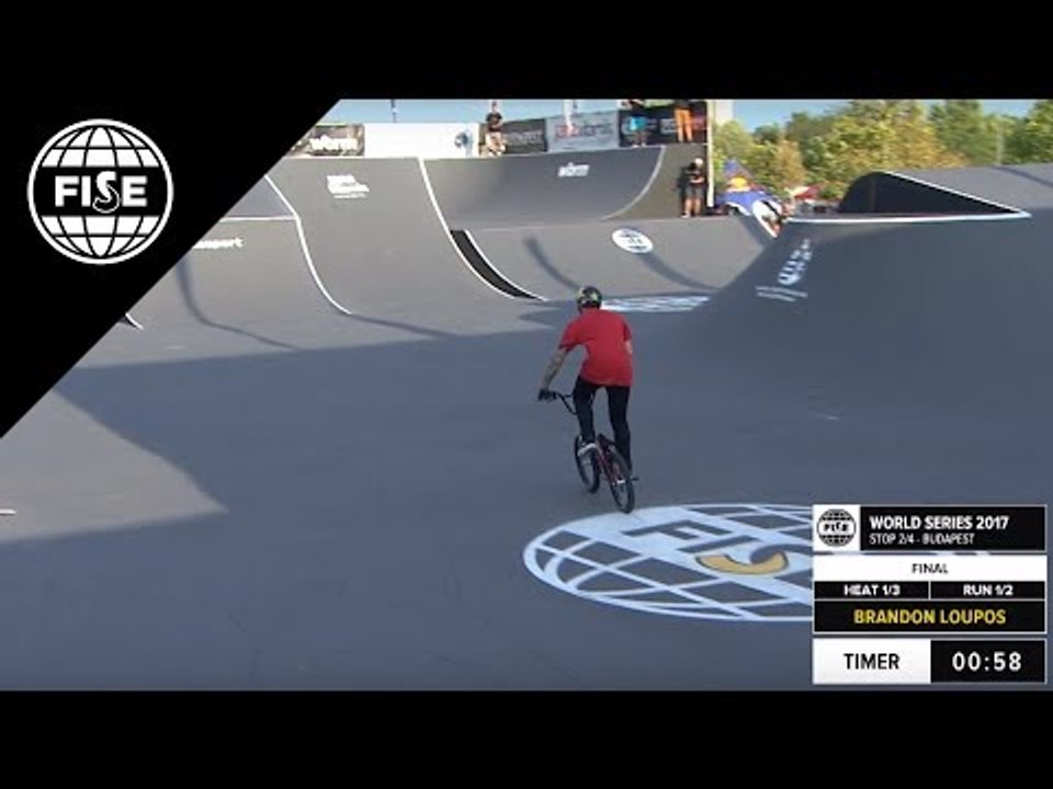 Brandon Loupos - 1st Final UCI BMX Freestyle Park - FISE BUDAPEST 2017